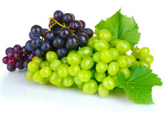 Uvas verdes, azules